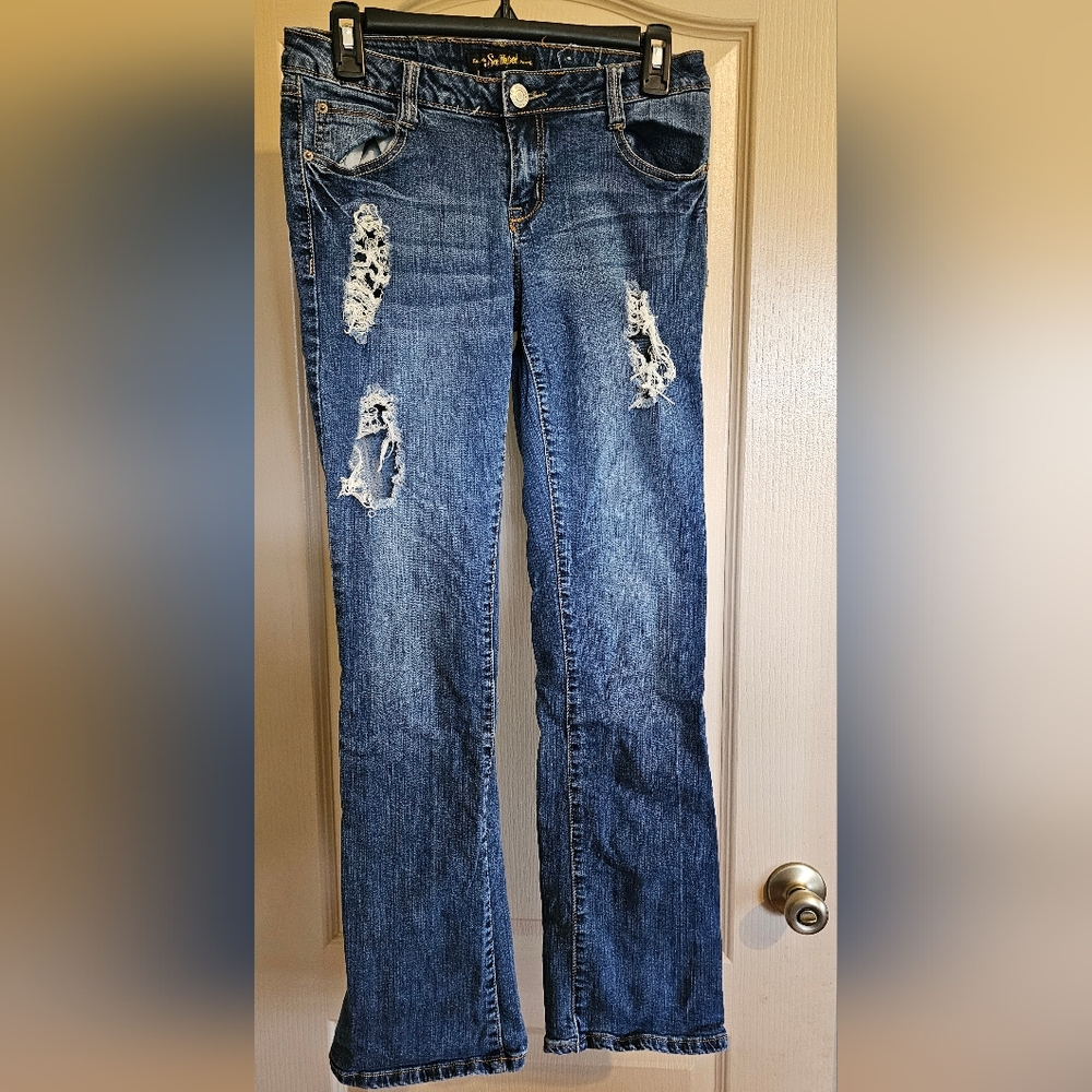 South Pole Womens Juniors Distressed Jeans Size 7